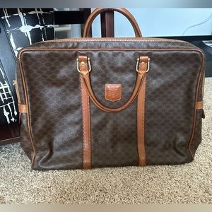 Vintage Celine Macadam Leather Briefcase